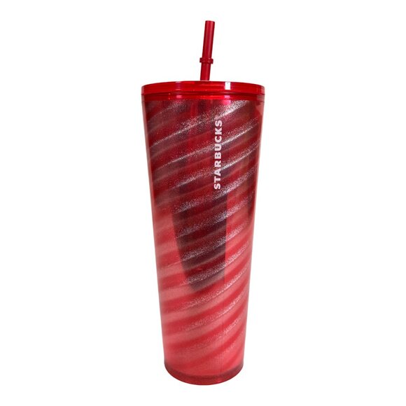 Starbucks Tumbler Holiday Peppermint Metallic Swirl Venti - Picture 2 of 7